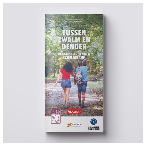 De wandelknooppuntennetwerkkaart Tussen Zwalm en Dender