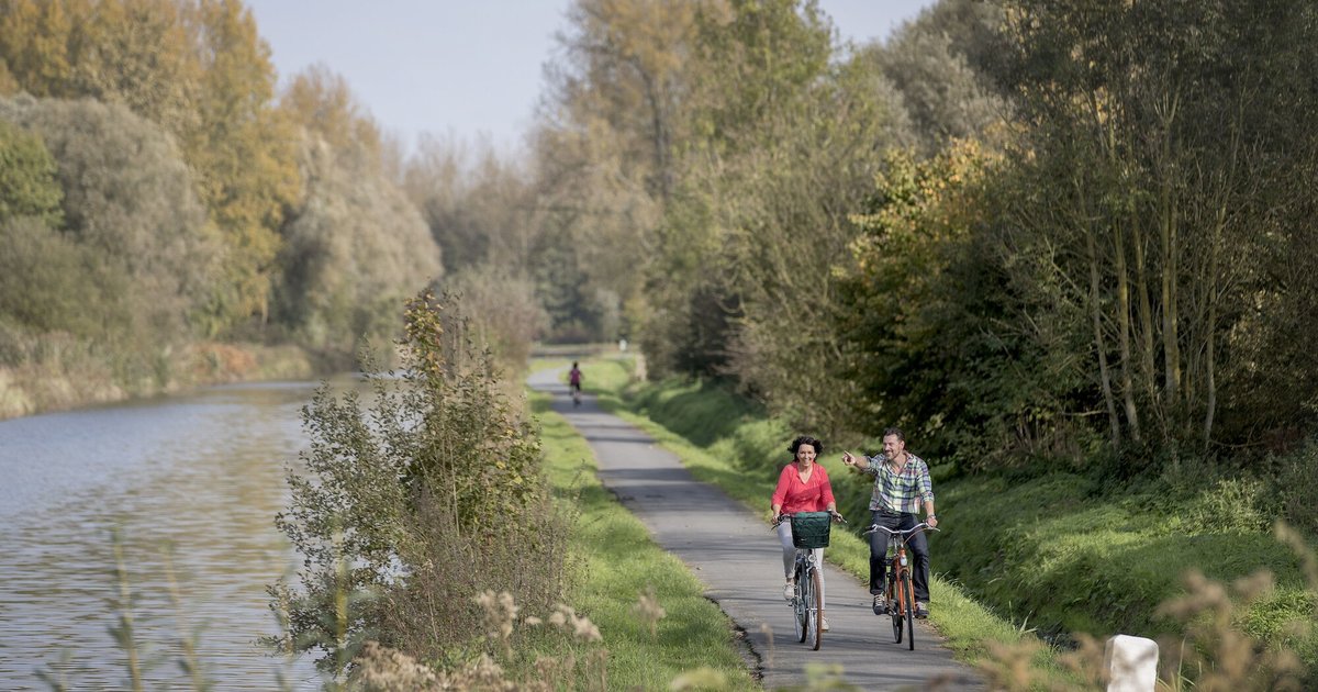 Fietsen langs dijken en bossen fietsroute: 75 km langs water