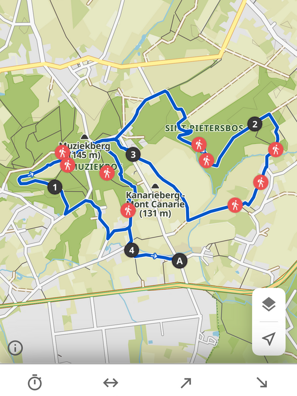 gpx-route in een wandelapp importeren